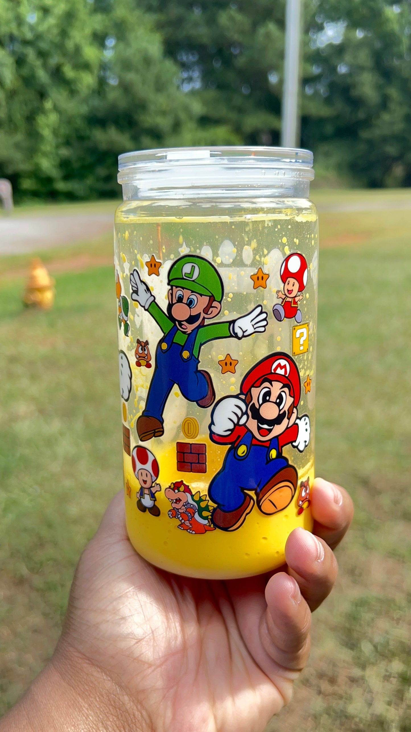 Mario Bros- Yellow Lava Tumbler 16oz