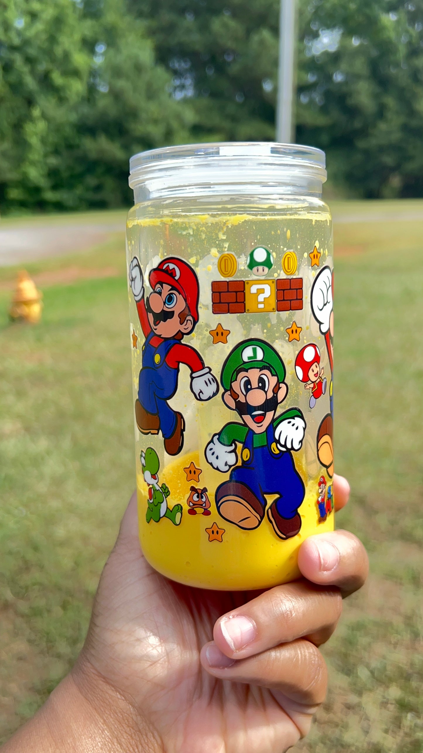 Mario Bros- Yellow Lava Tumbler 16oz